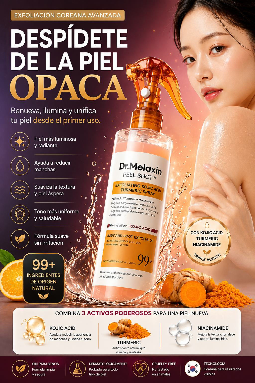 Dr. Melaxin Exfoliante Avanzado + Obsequio Bioqua Colageno De Ojeras